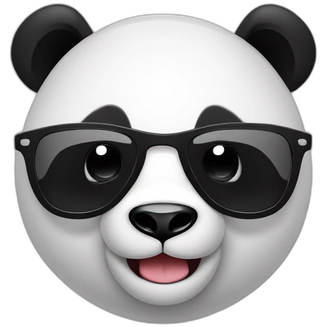 Panda mit Kopfhörer und Sonnenbrille emoji