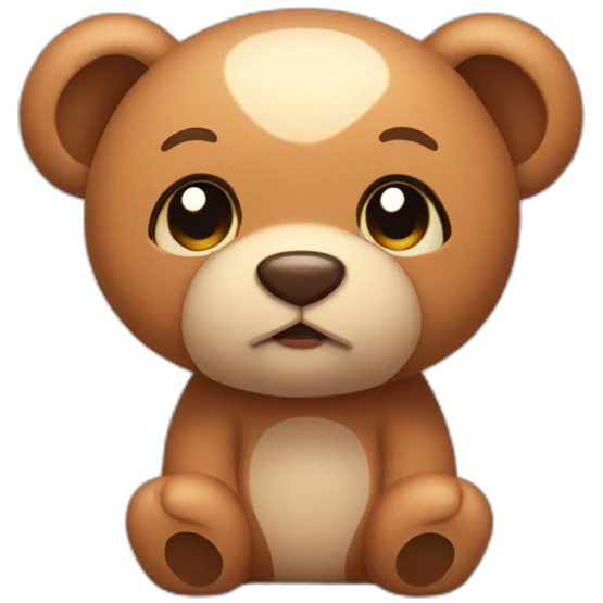 teddy looking down emoji
