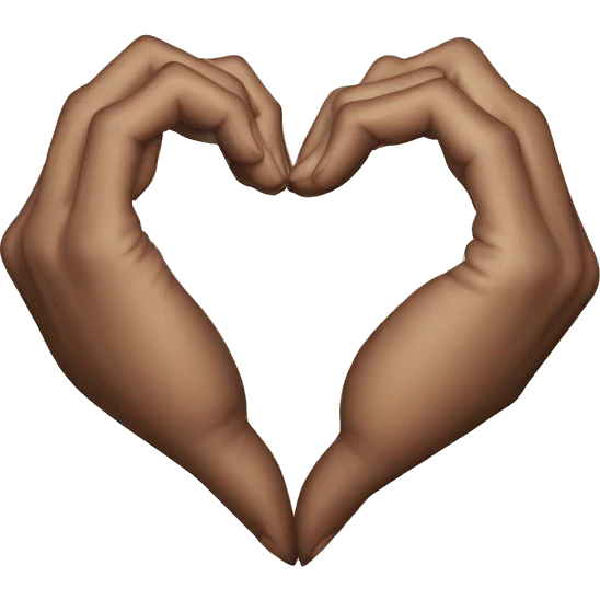 Heart by hand and L by Hang emoji