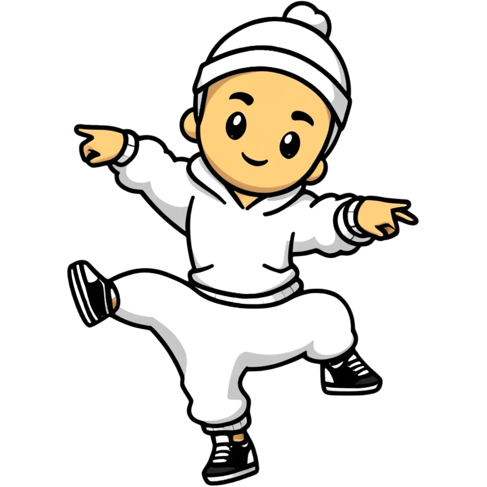 green breakdancer in playful pose emoji