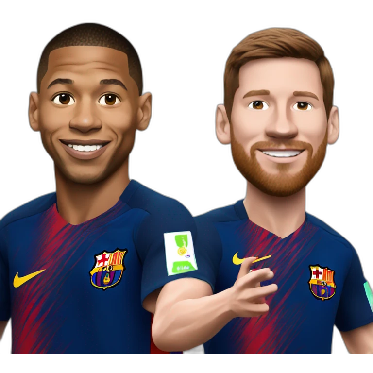 Mbappe et Messi emoji