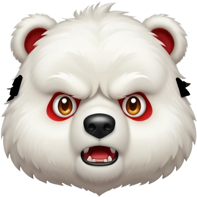 cute angty white bear emoji