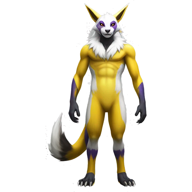 Lombax-Renamon full body emoji