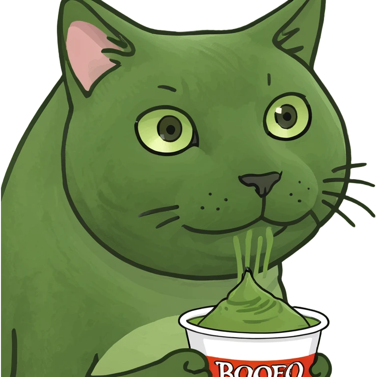 cat with a matcha  emoji