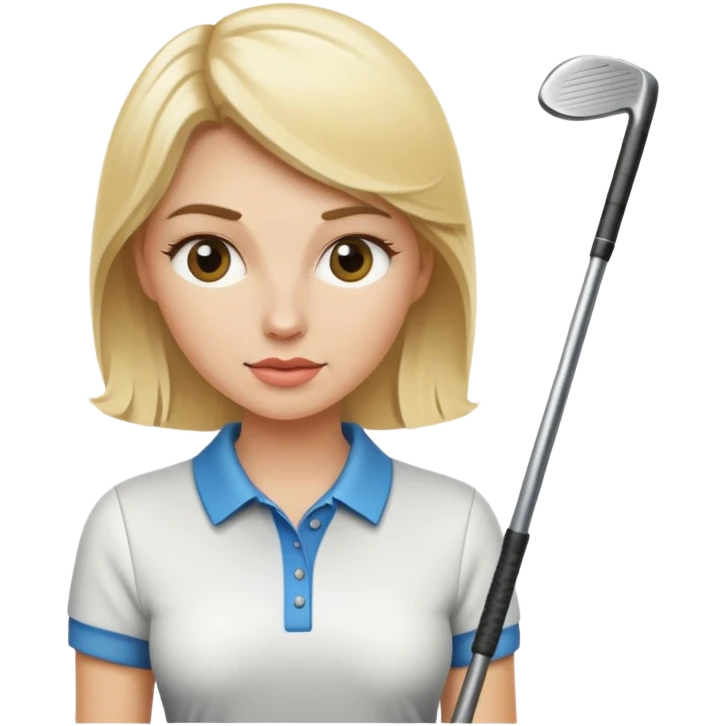 Blonde hair lady golf  emoji