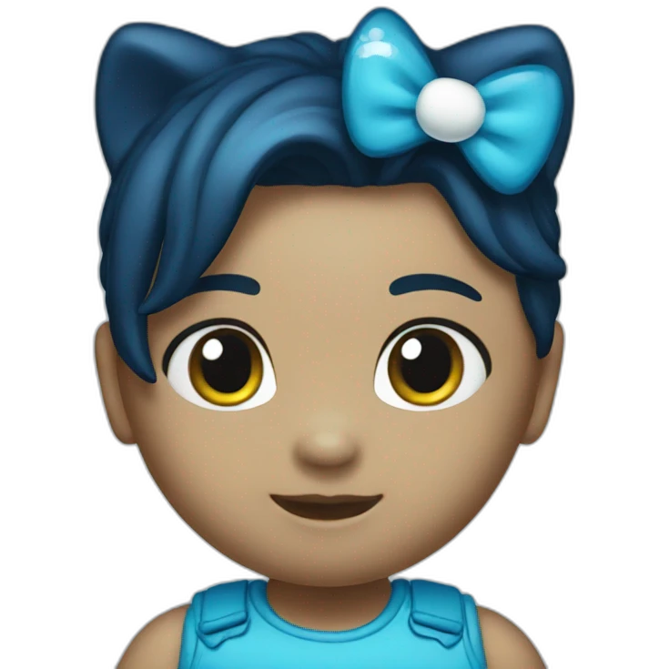 Blue hello kitty emoji