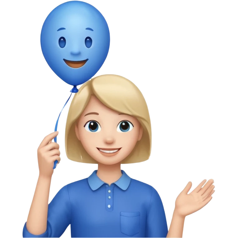 Elinde balon tutan kefi emoji
