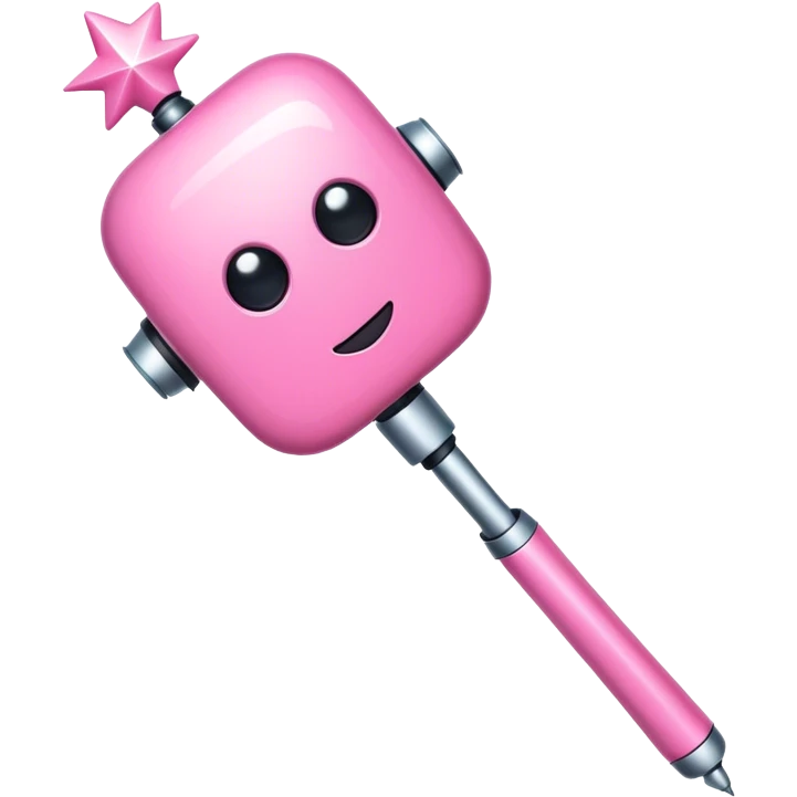 robotic tech pink magic wand emoji
