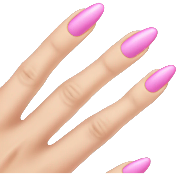 Pink long nails  emoji