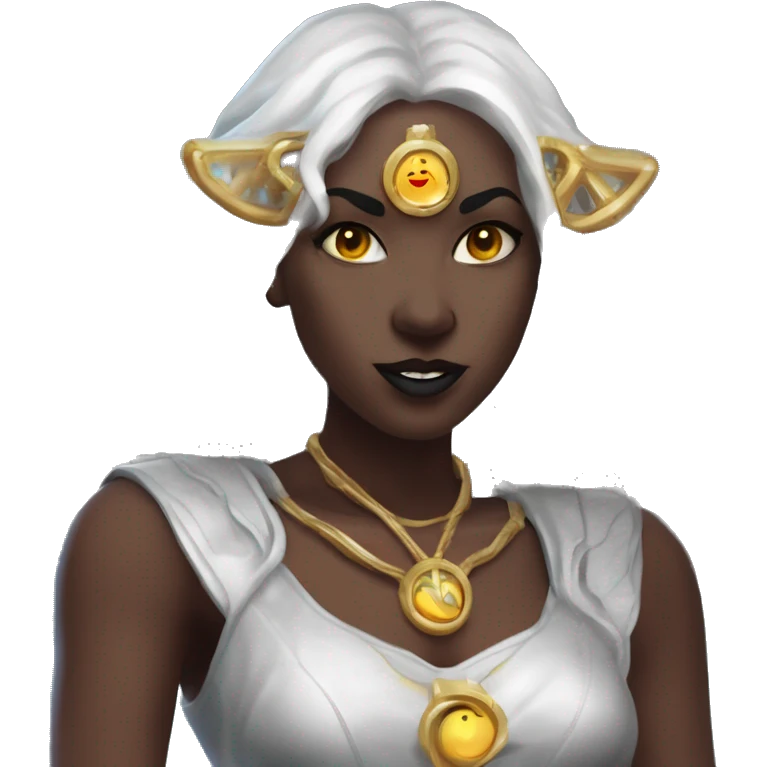"Technomancy is the use of magic or mystical powers to control and manipulate technology” + "It's kind of like cyberpunk magic or how in some games, characters hack into systems using magic." 🖥️⚡🧙‍♂️ Make a ancient vampire technomancy goddess emoji