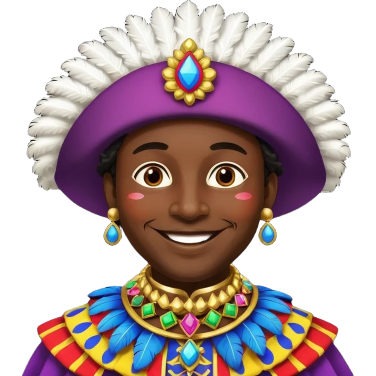 Zwarte Piet, de knecht van sinterklaas emoji