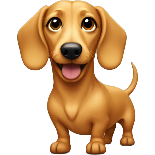 blonde wiener dog  emoji
