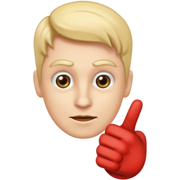 a finger pointing at the reader emoji