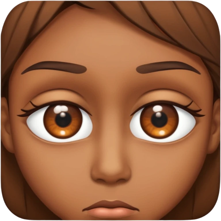 Make a depressed eyes with browns on top of an eye emoji