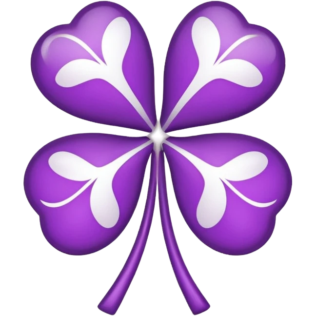 lucky white and purple emoji