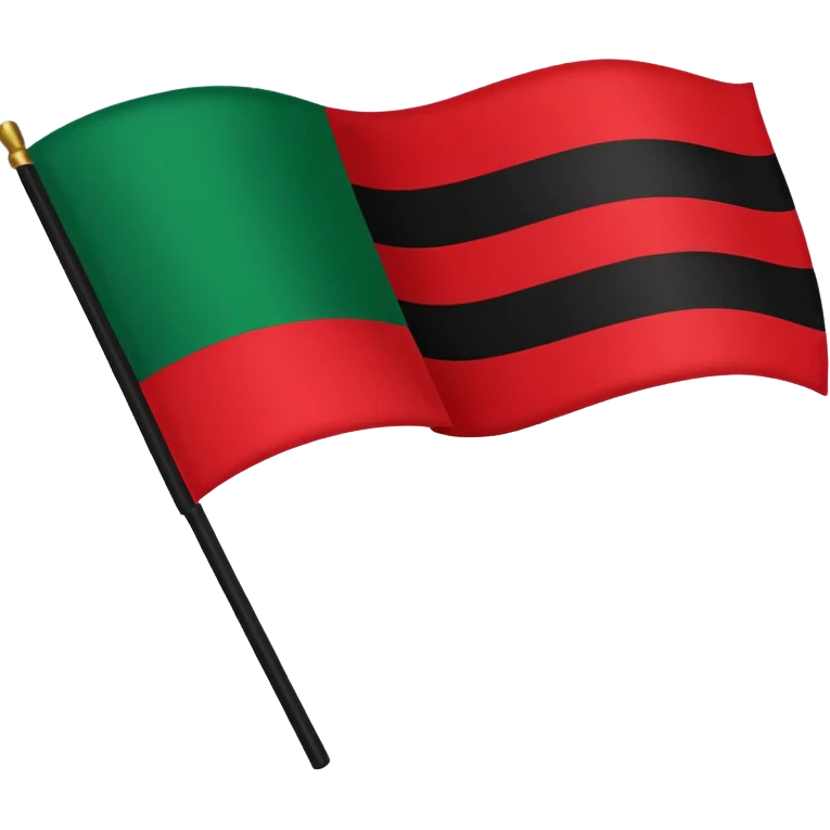 Black American Heritage Flag in Emoji emoji
