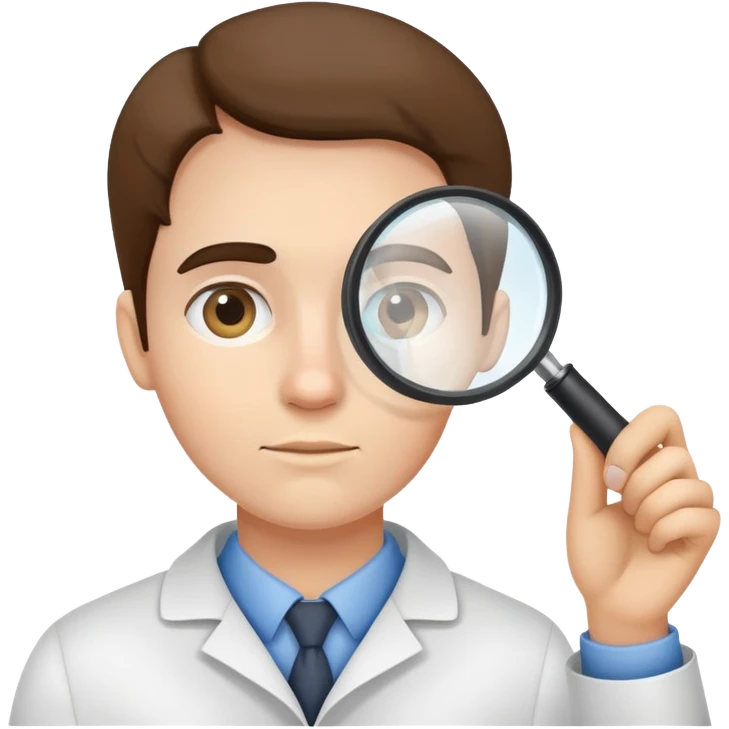 person examining with magnifying glass emoji