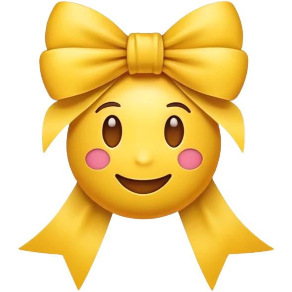 A smiling emoji that has bow emoji