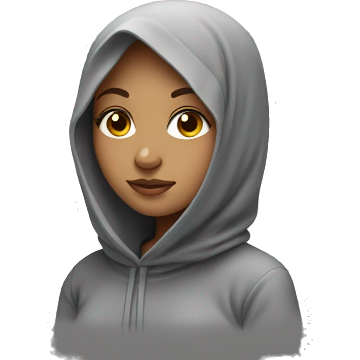 Hijab girl wearing hoodie emoji
