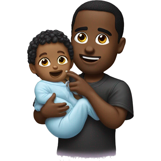 Diddy holding baby oil emoji