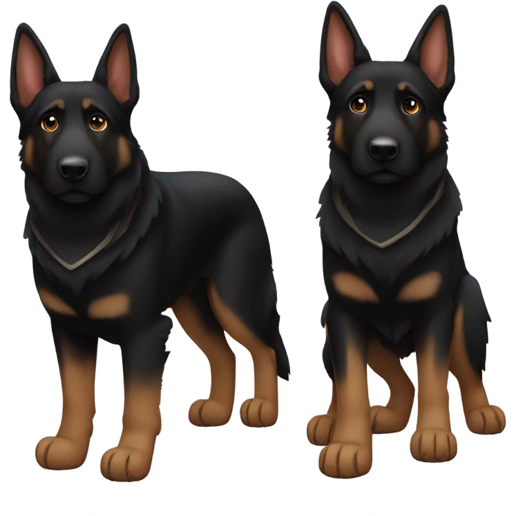 female black german shepherds with brown paws emoji