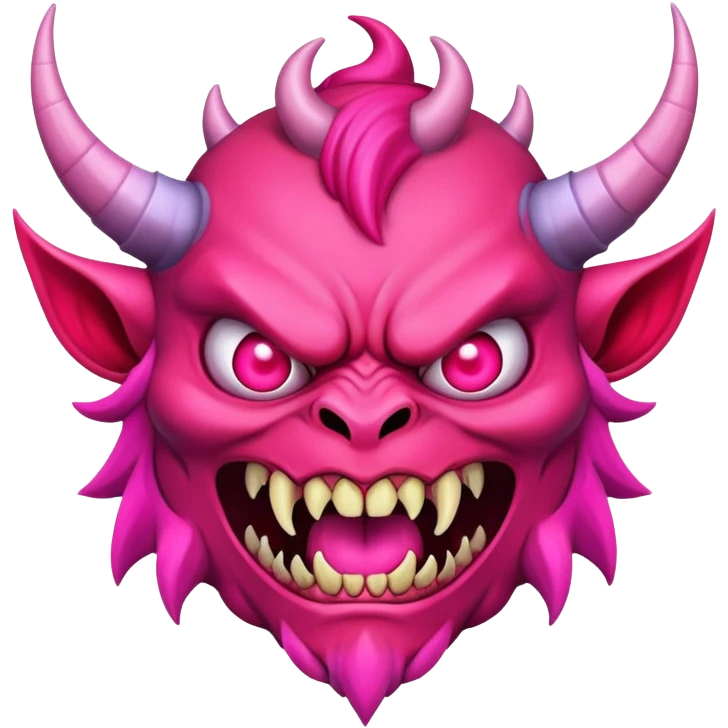 Pink demon emoji