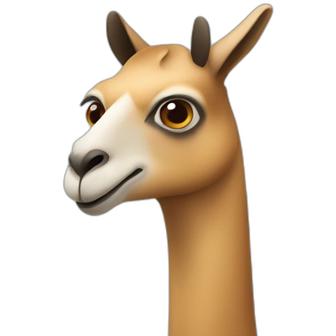 funny guanaco face emoji