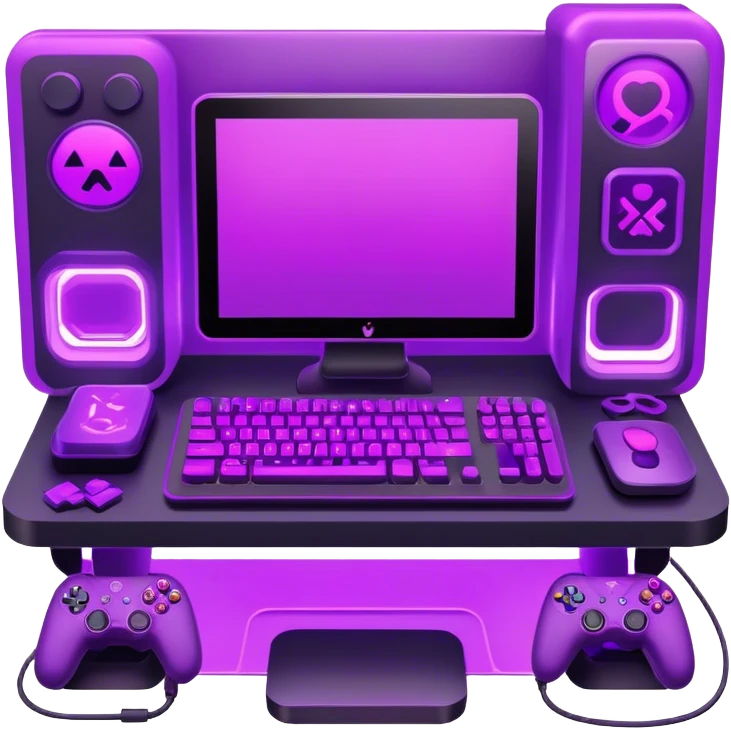 neon Purple gaming  emoji