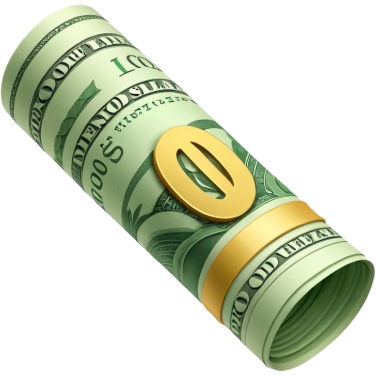 Money that is like a tube One dollar emoji
