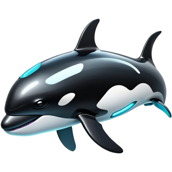 cyberpunk robotic orca emoji