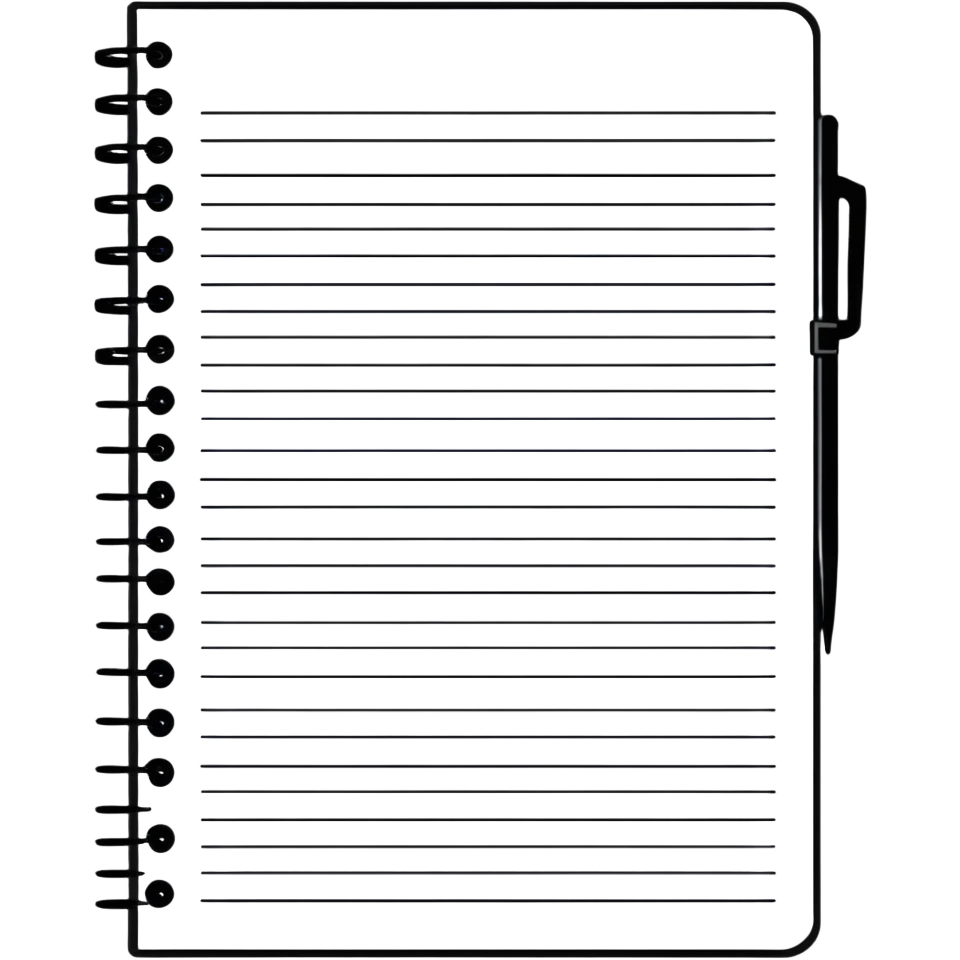 spiral notebook with MAKAR branding emoji
