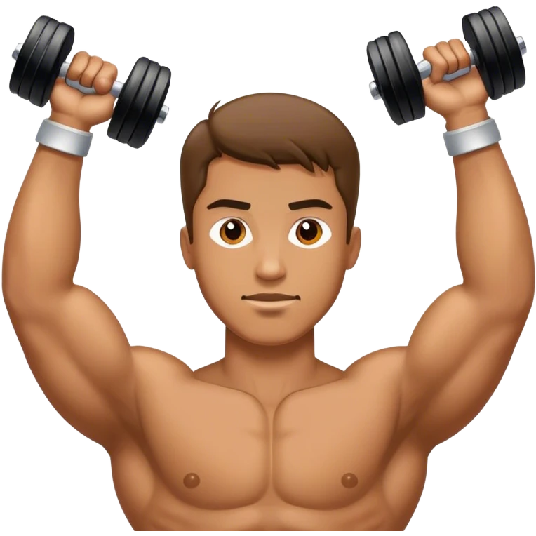 guy lying dumbbell flyes emoji