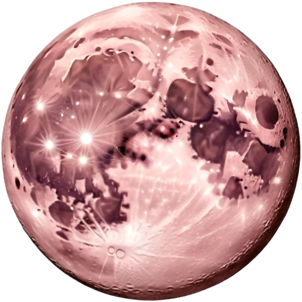 Dusty rose moon emoji