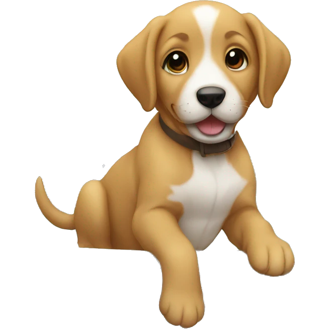puppy playing in fountain emoji
