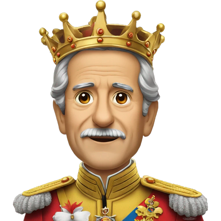 King of Spain 75 years old in Parliament emoji