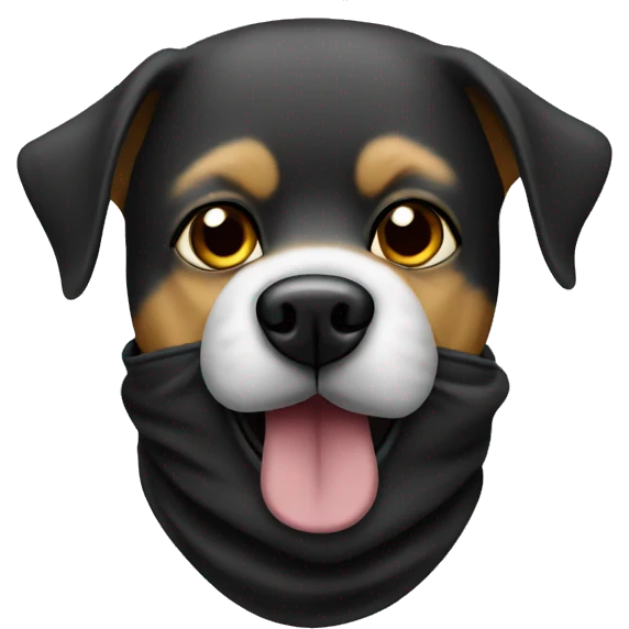 Dog in a ski mask emoji