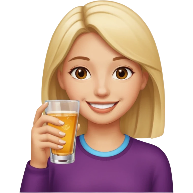 girl drinking emoji