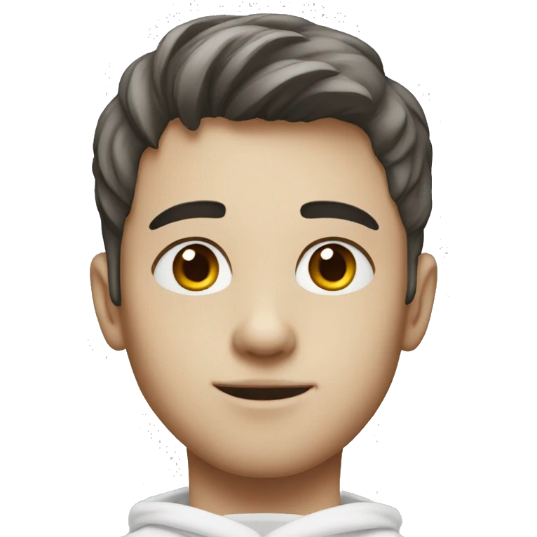 A boy with jawline and white hoodie emoji