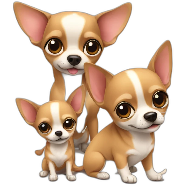 Chihuahuas family emoji