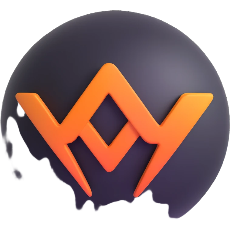 clean blue and white 3D spherical logo emoji