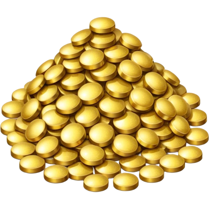  a pile of glitter with sparkling highlights. Rounded, glossy, smooth, soft shadows, white background.

 emoji