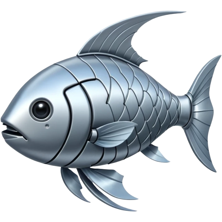robot fish with iron skin emoji