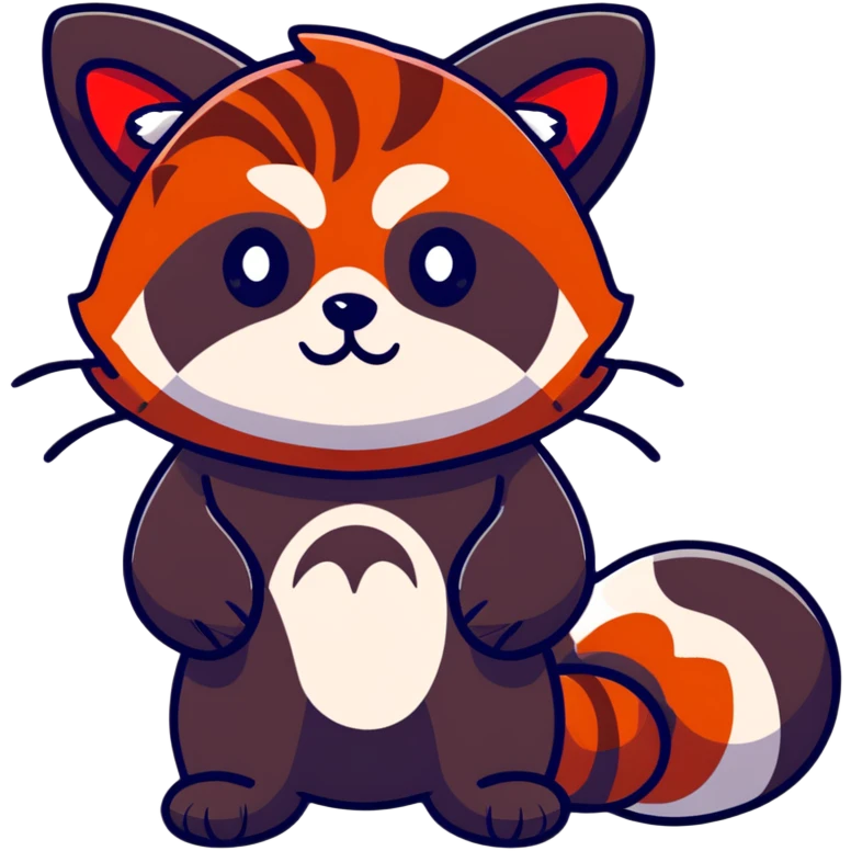 Red panda desperate emoji