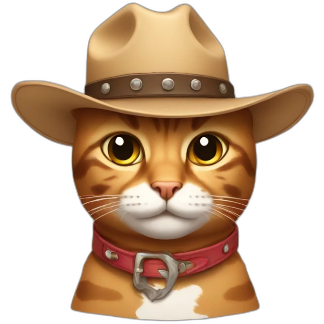 Cat wearing a cow boy hat emoji
