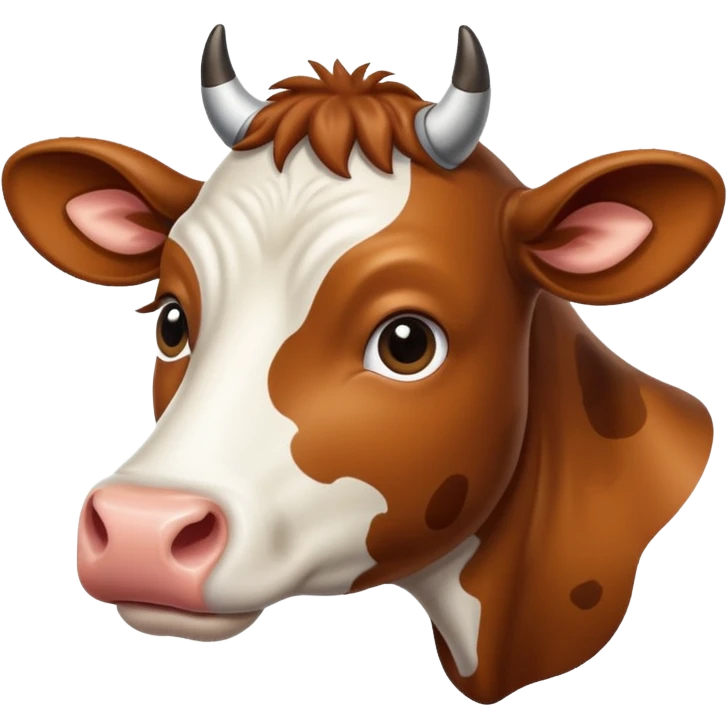 A cow in white background emoji
