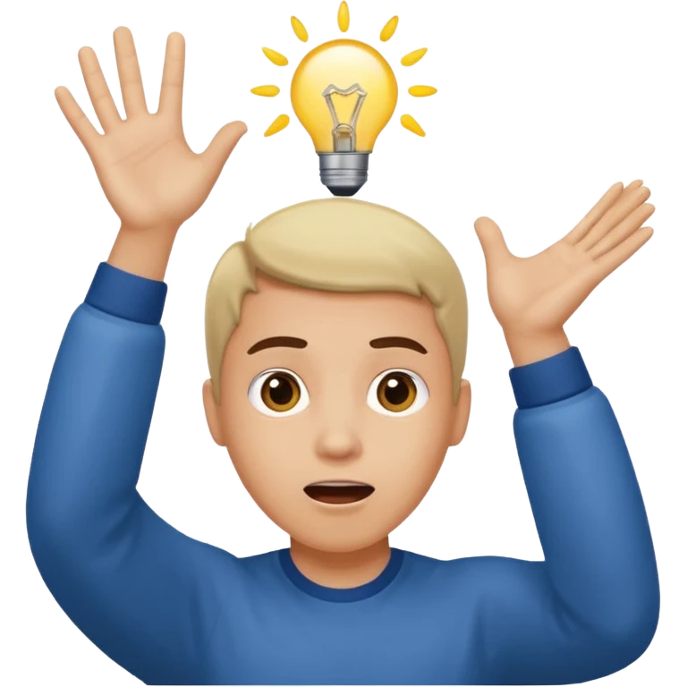 Over your head (hand over the head  motion) emoji