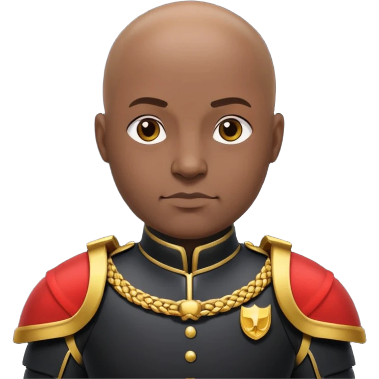 bald armed guards black armour emoji