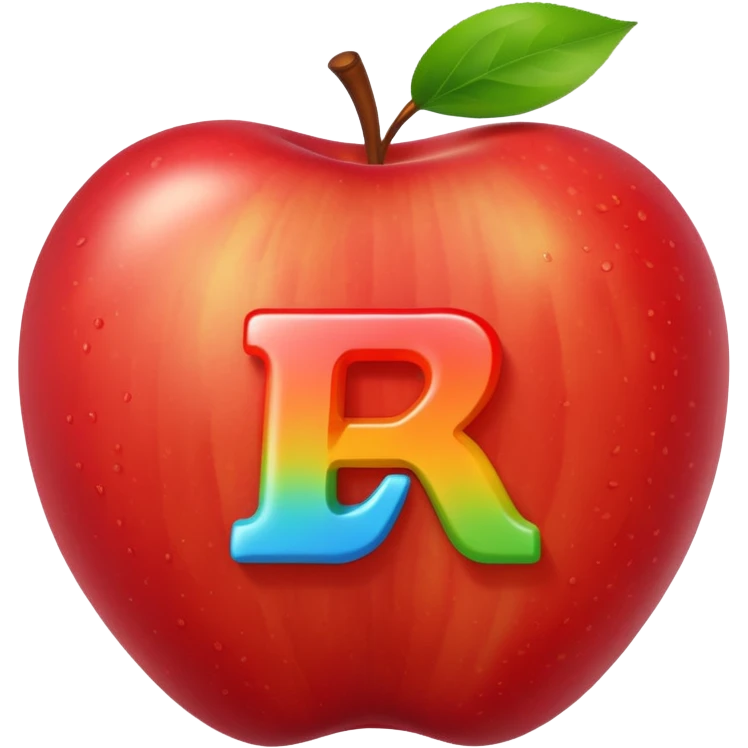 apple with colorful vitamin letters A B C around emoji