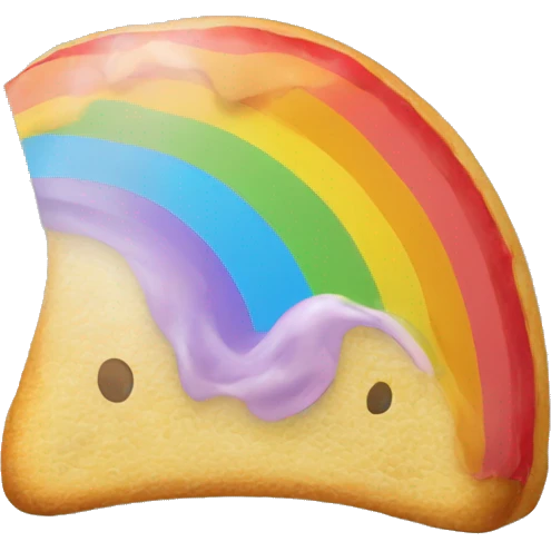Crotte dans un arc en ciel  emoji