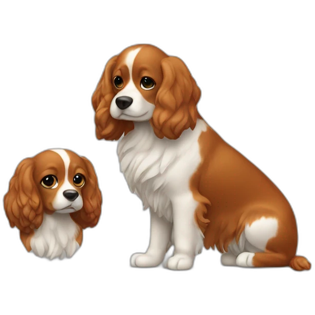 chat roux et cocker noir emoji